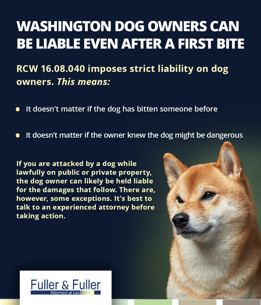 Washington First Time Dog Bite Laws